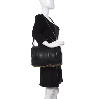 Alexander Wang Pebbled Lambskin Rocco Black Pale Gold Hardware 2 of 9