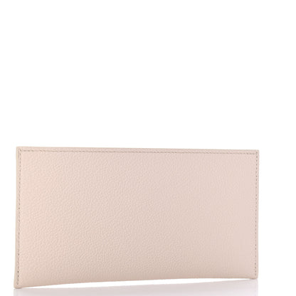 Louis Vuitton Calfskin Felicie Chain Wallet Card Holder Insert Cream 2 of 4