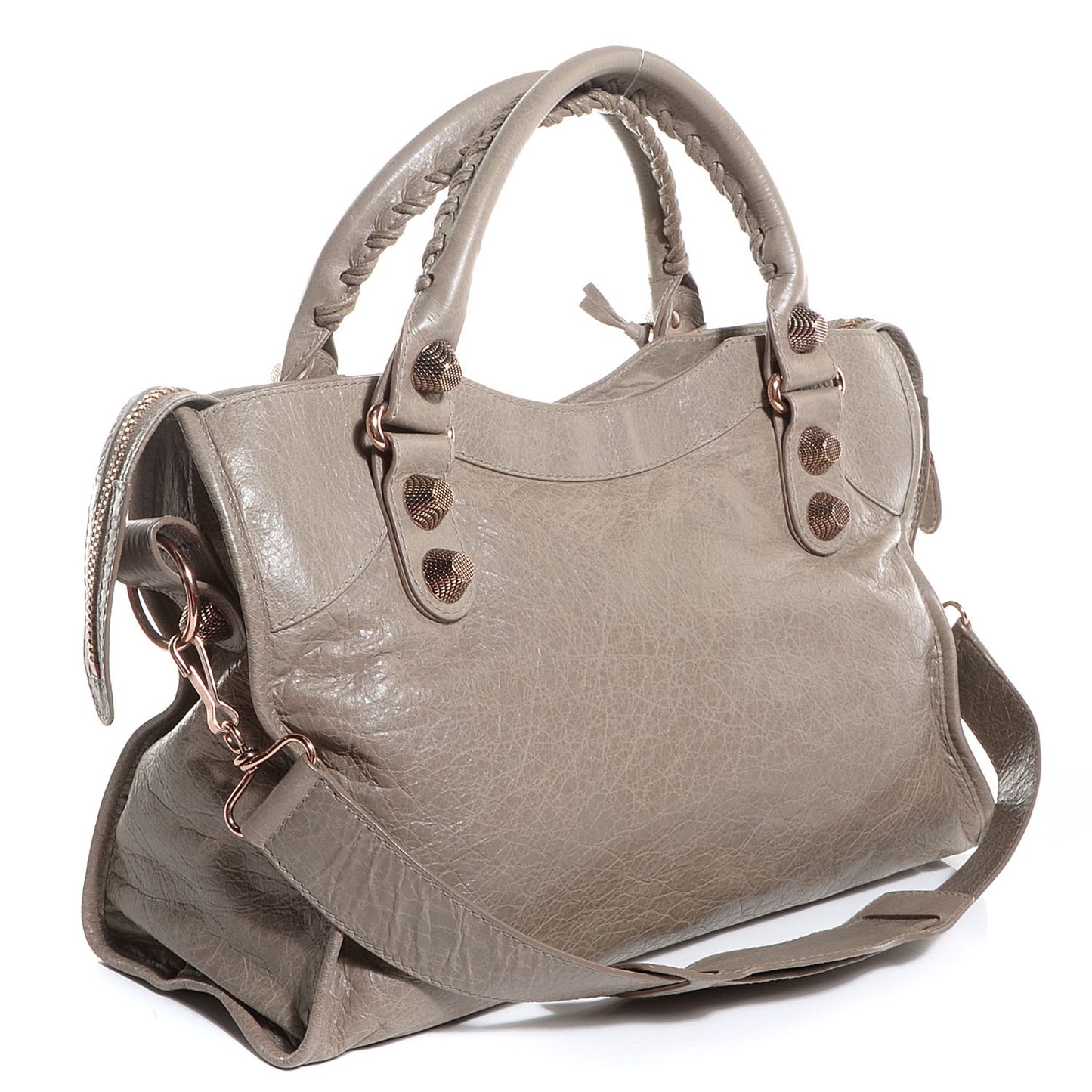 Agneau Giant 21 Rose Gold Hardware City Papyrus