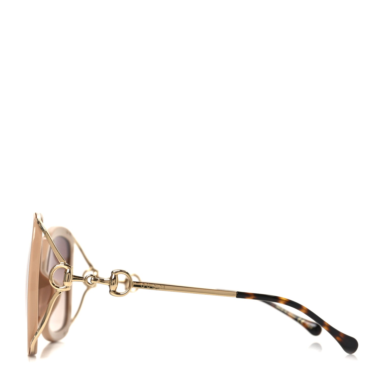 Gucci Acetate Horsebit Square Frame Sunglasses GG1021S Pink Tortoise 3 of 7