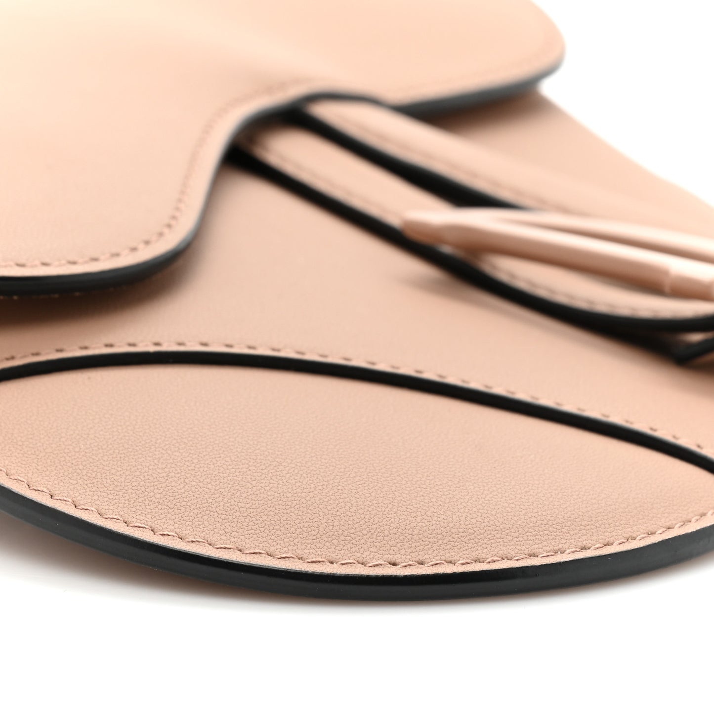 Ultra Matte Calfskin Saddle Belt Bag Rose Des Vents