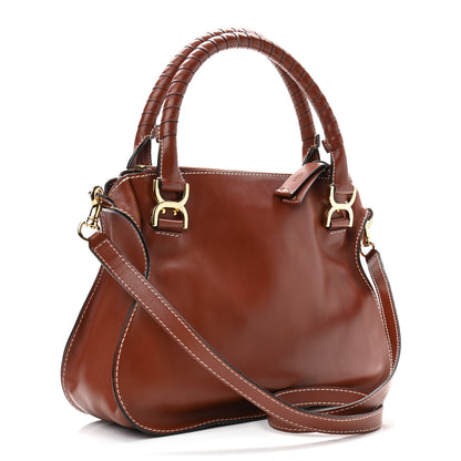 Chloe Calfskin Medium Marcie Satchel Brown 3 of 9