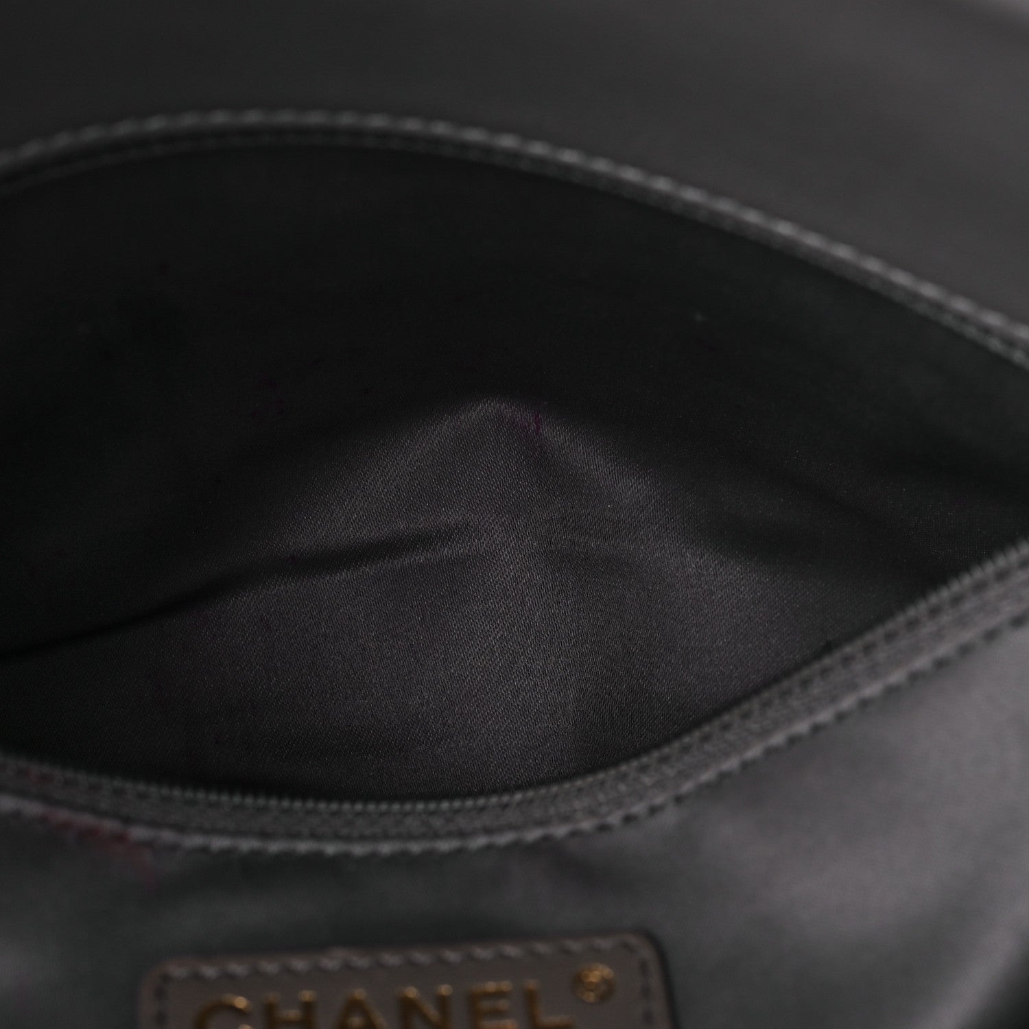 Chanel Calfskin Quilted Stitch Triptych Tote Grey 9 of 9