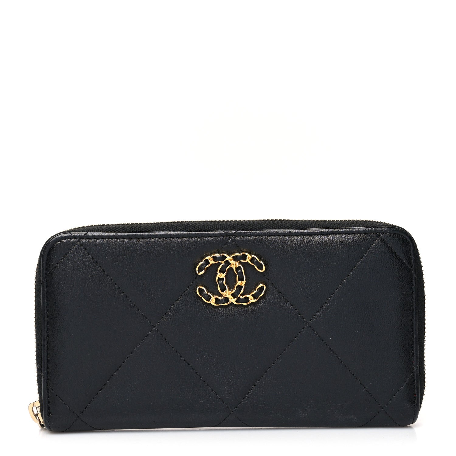 Chanel Lambskin Quilted 19 Zipped Wallet Black 1 of 13