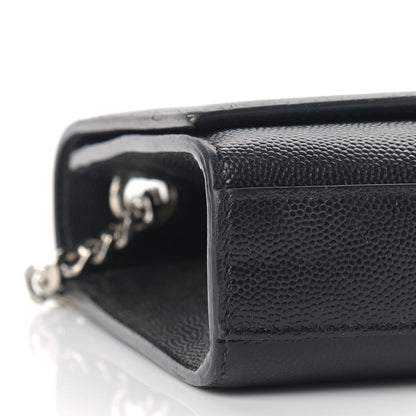 Saint Laurent Grain De Poudre Small Monogram Kate Satchel Black 6 of 9