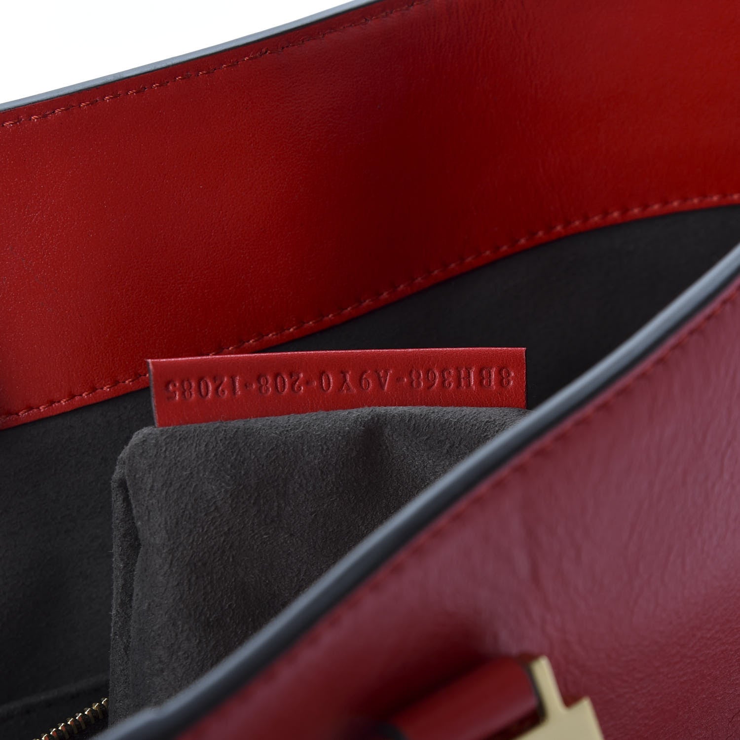Fendi Vitello Glacier Medium FF Tote Rosso Cardinale 7 of 9
