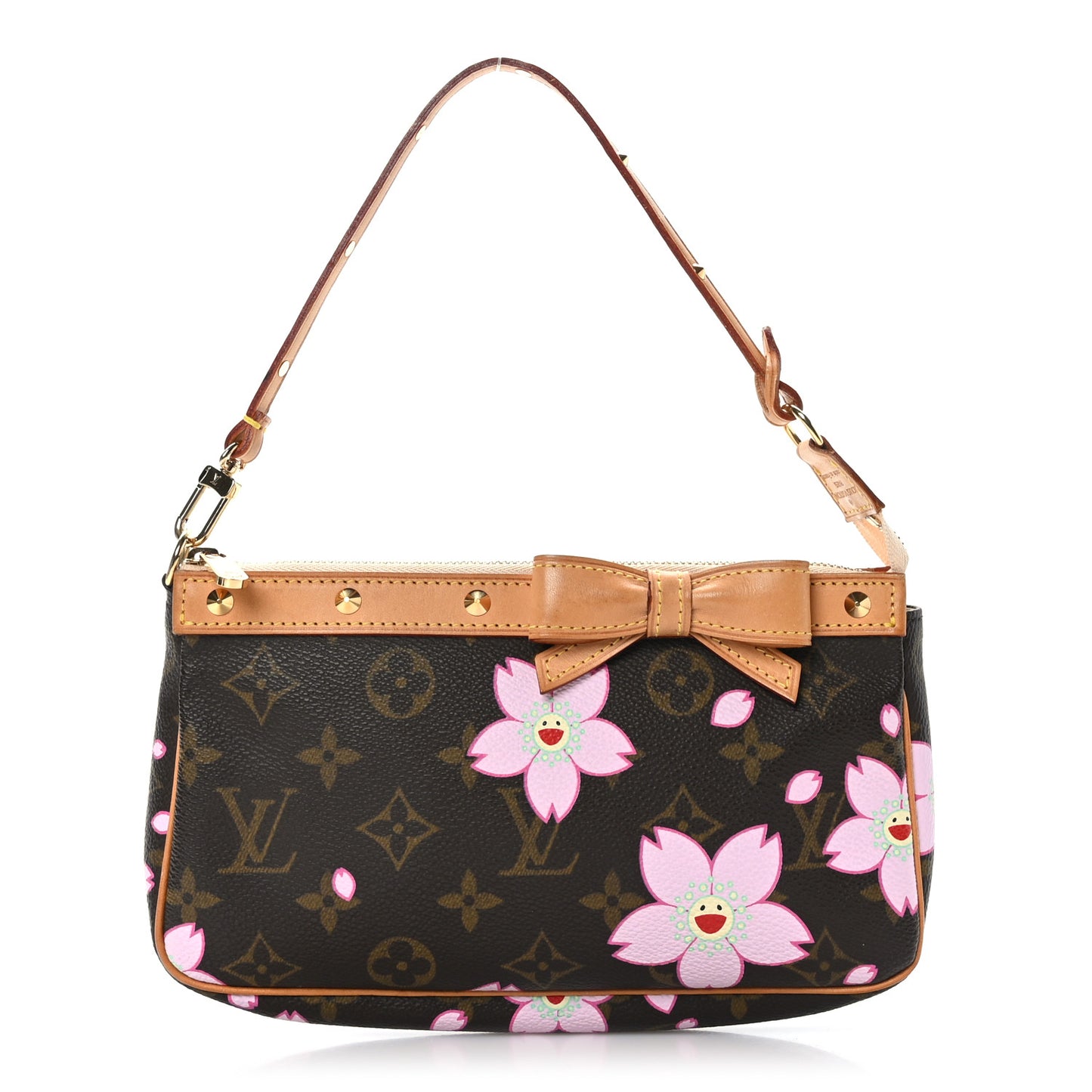Monogram Cherry Blossom Pochette Accessories Brown