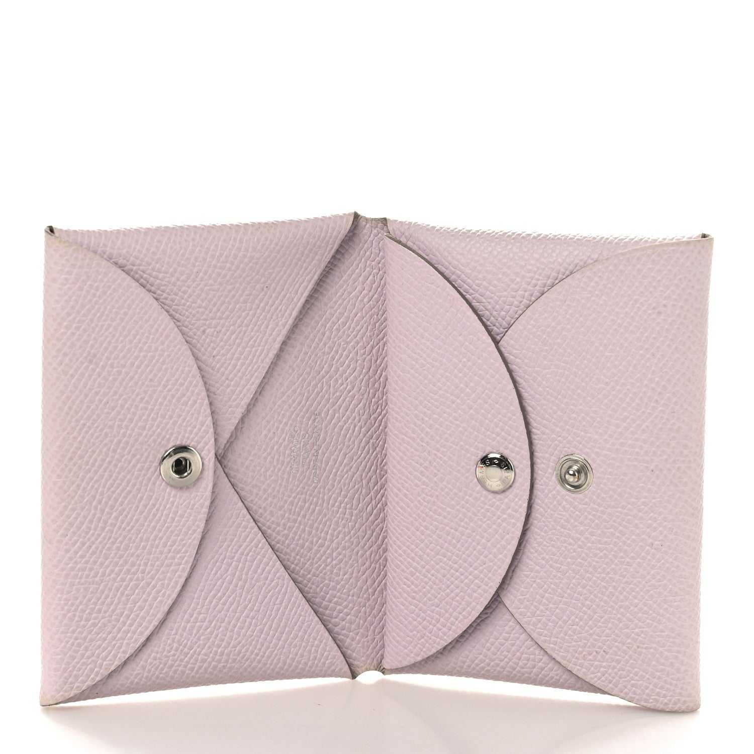 Hermes Epsom Calvi Duo Card Case Mauve Pale 5 of 8