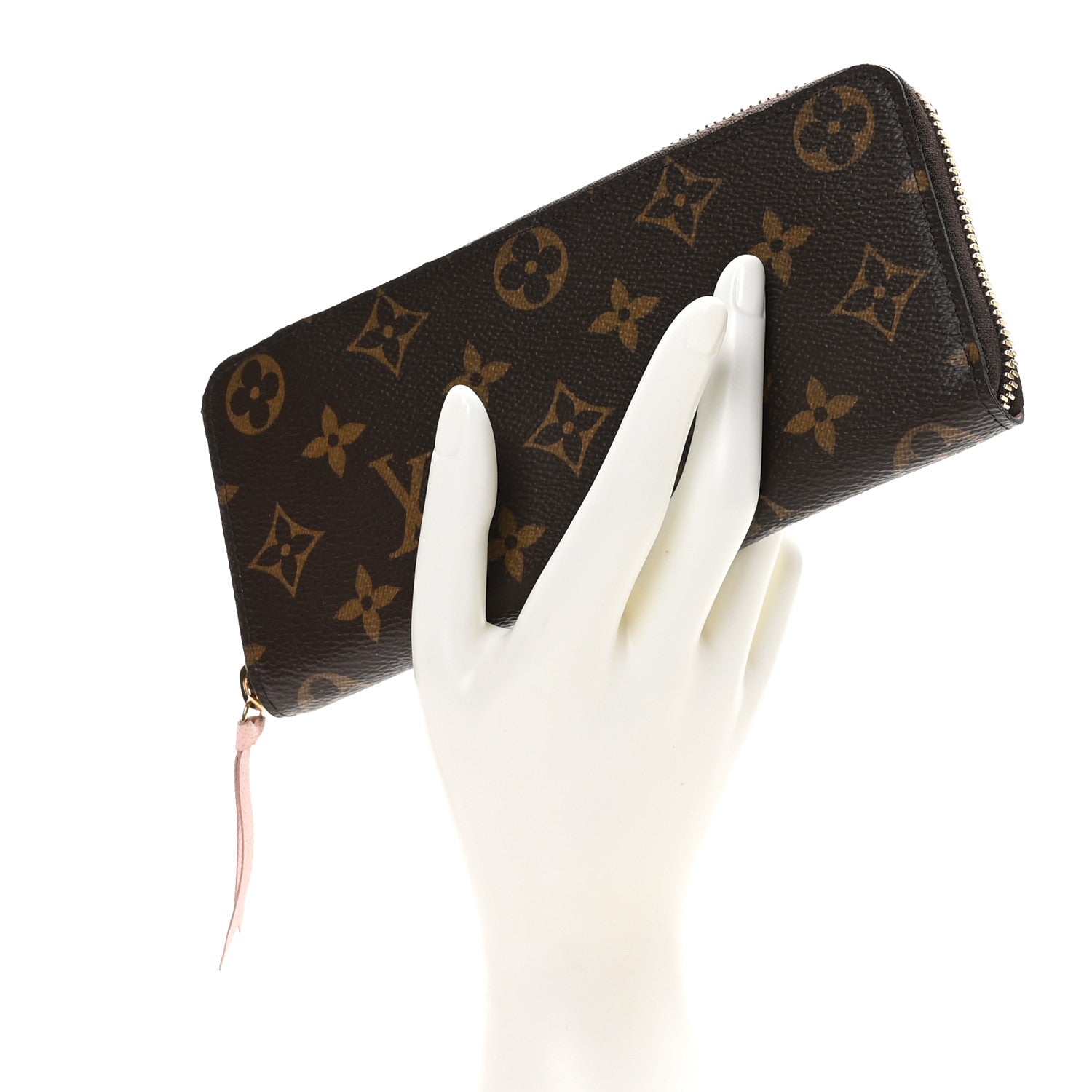 Louis Vuitton Monogram Clemence Wallet Rose Ballerine 2 of 7