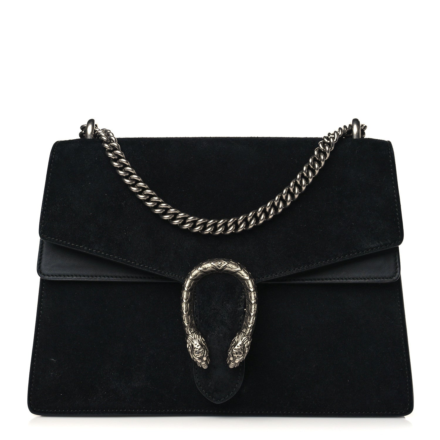 Gucci Suede Medium Dionysus Shoulder Bag Black 1 of 8