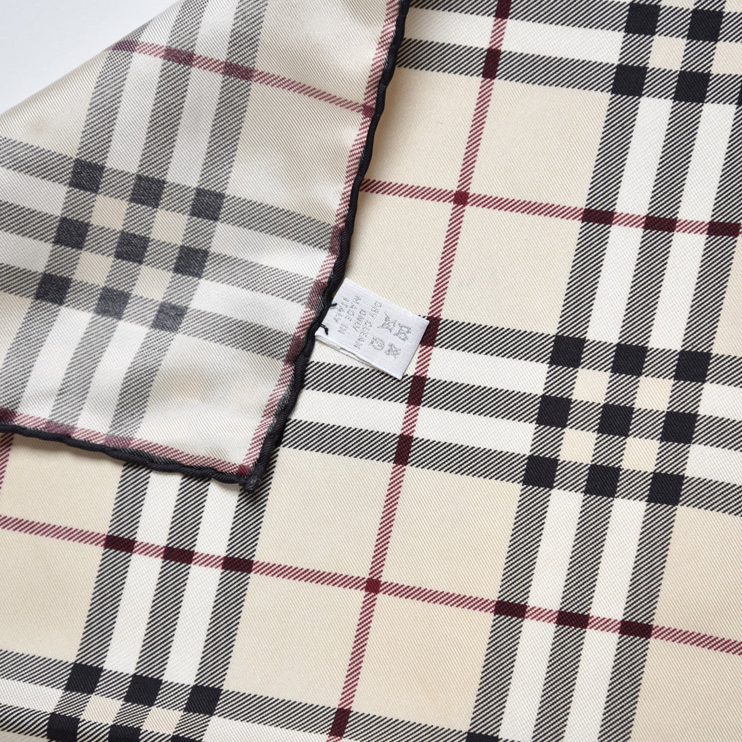 Silk House Check Scarf Black