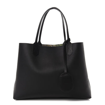 Gucci GG Supreme Monogram Blooms Medium Reversible Tote Beige New Military Black 2 of 9