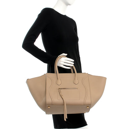 Celine Baby Grained Calfskin Medium Phantom Luggage Beige 2 of 7