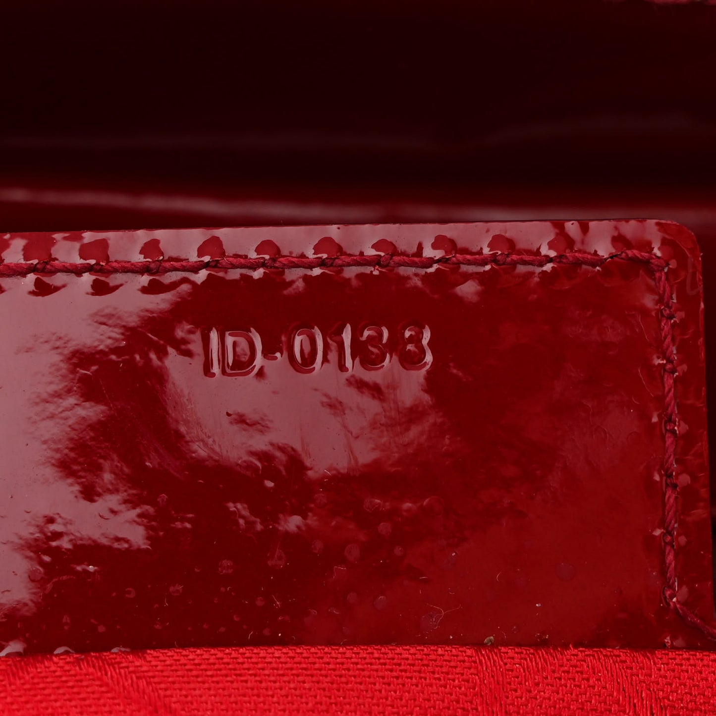 Patent Cannage Medium Lady Dior Red