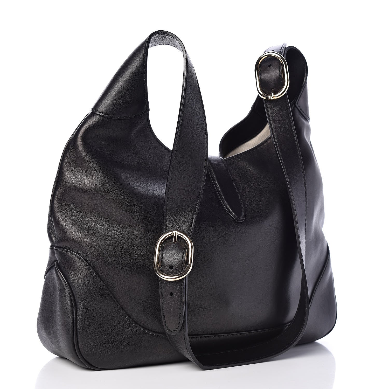 Gucci Calfskin Medium Jackie Shoulder Bag Black 3 of 9