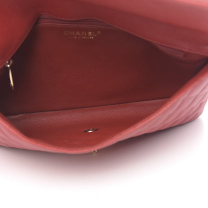 Chanel Caviar Quilted Flap Clutch Red 5 of 10
