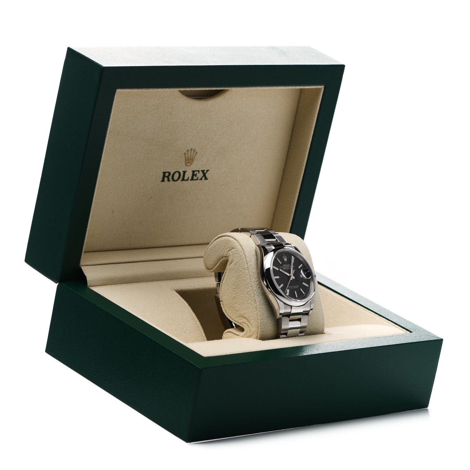 Rolex Stainless Steel 36mm Oyster Perpetual Datejust Watch Bright Black 126200 5 of 5