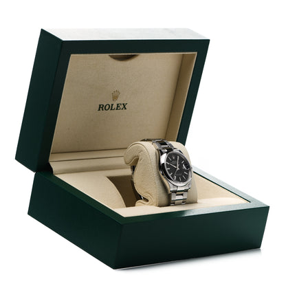 Rolex Stainless Steel 36mm Oyster Perpetual Datejust Watch Bright Black 126200 5 of 5