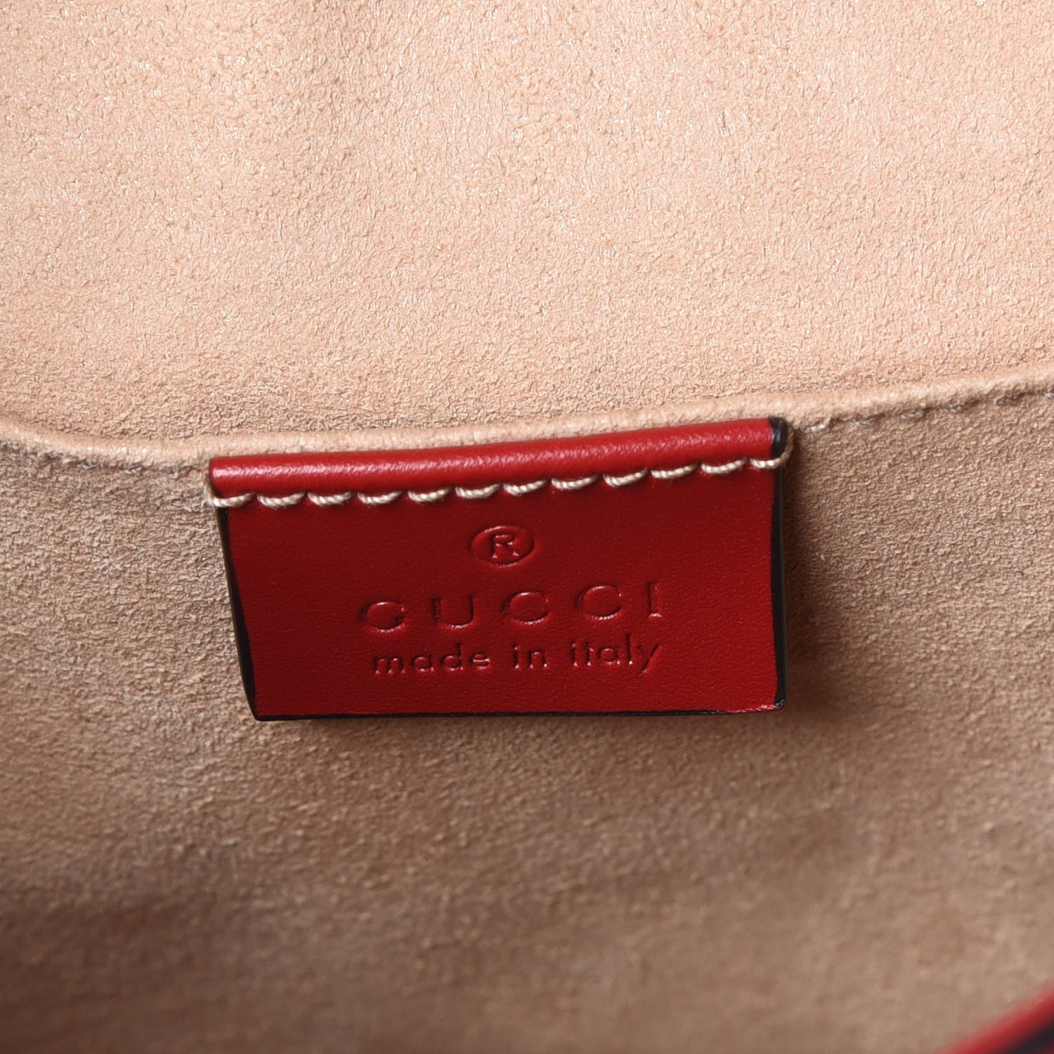 Gucci Guccissima Signature Padlock Backpack Hibiscus Red 8 of 9