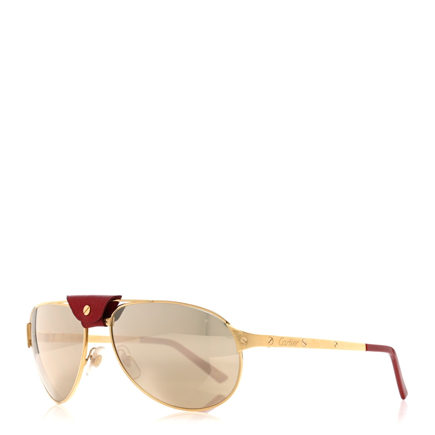 Cartier Santos Dumont Aviator Sunglasses Gold 1 of 9