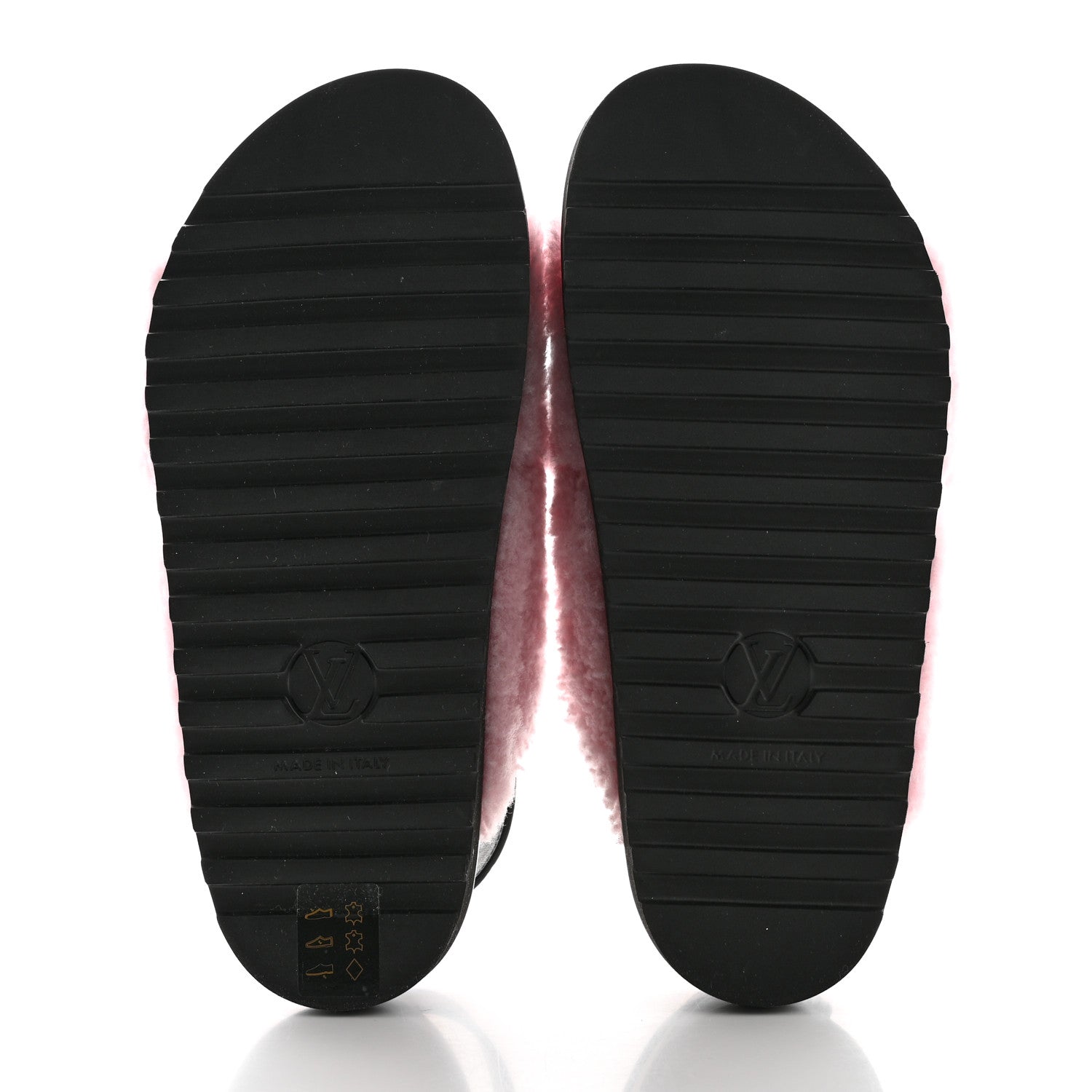 Louis Vuitton Shearling Paseo Sandals 36 Pink 5 of 9