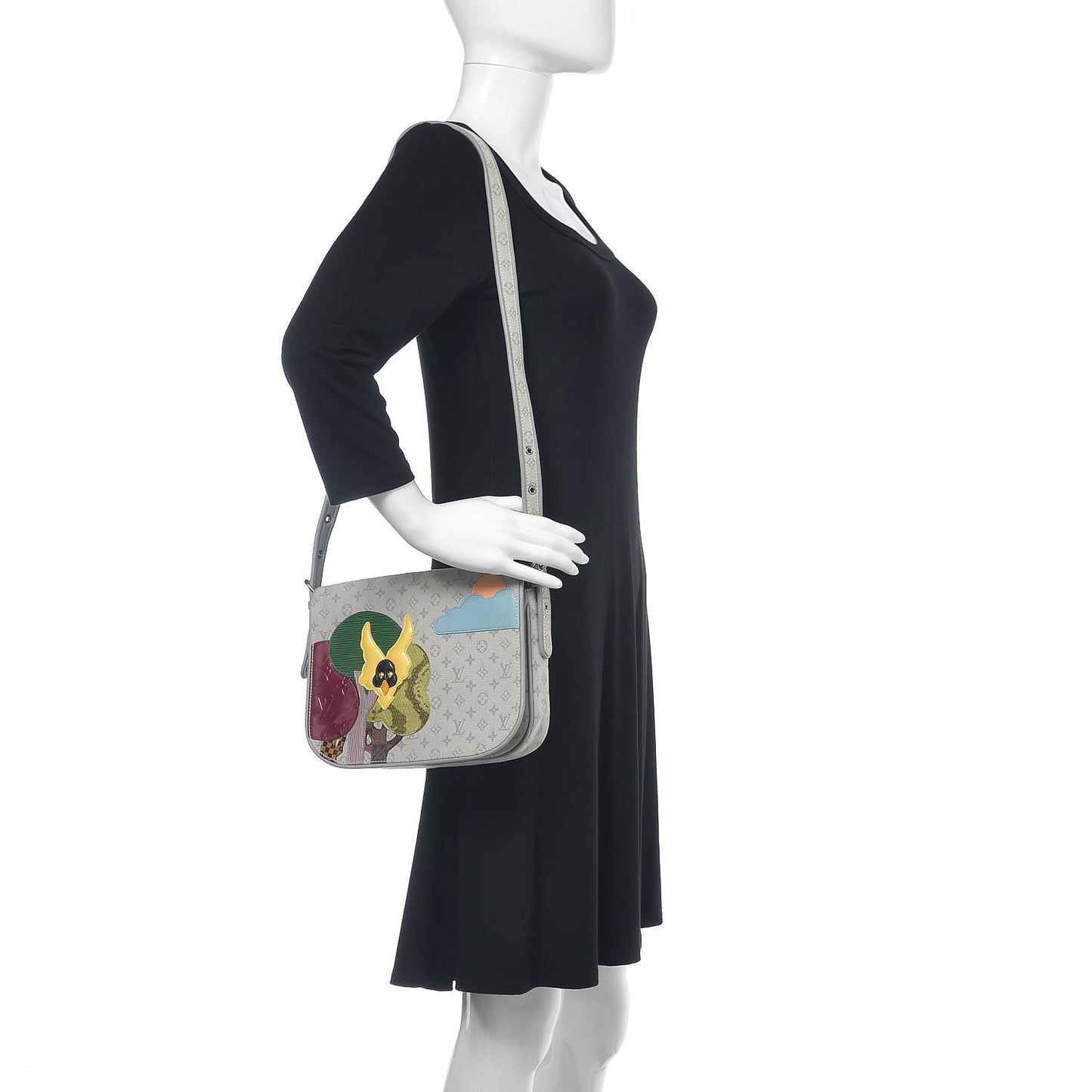 Mini Monogram Patchwork Conte De Fees Musette Grey