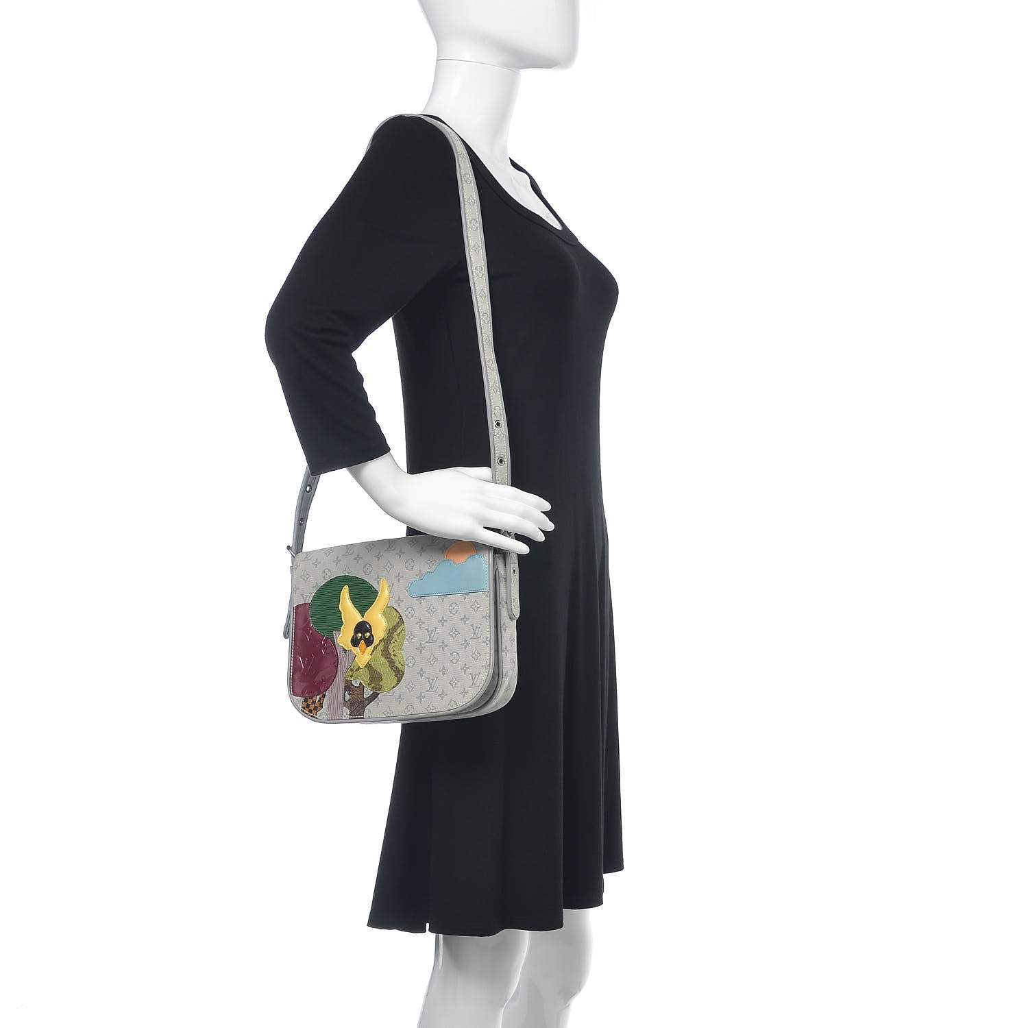 Louis Vuitton Mini Monogram Patchwork Conte De Fees Musette Grey 2 of 13