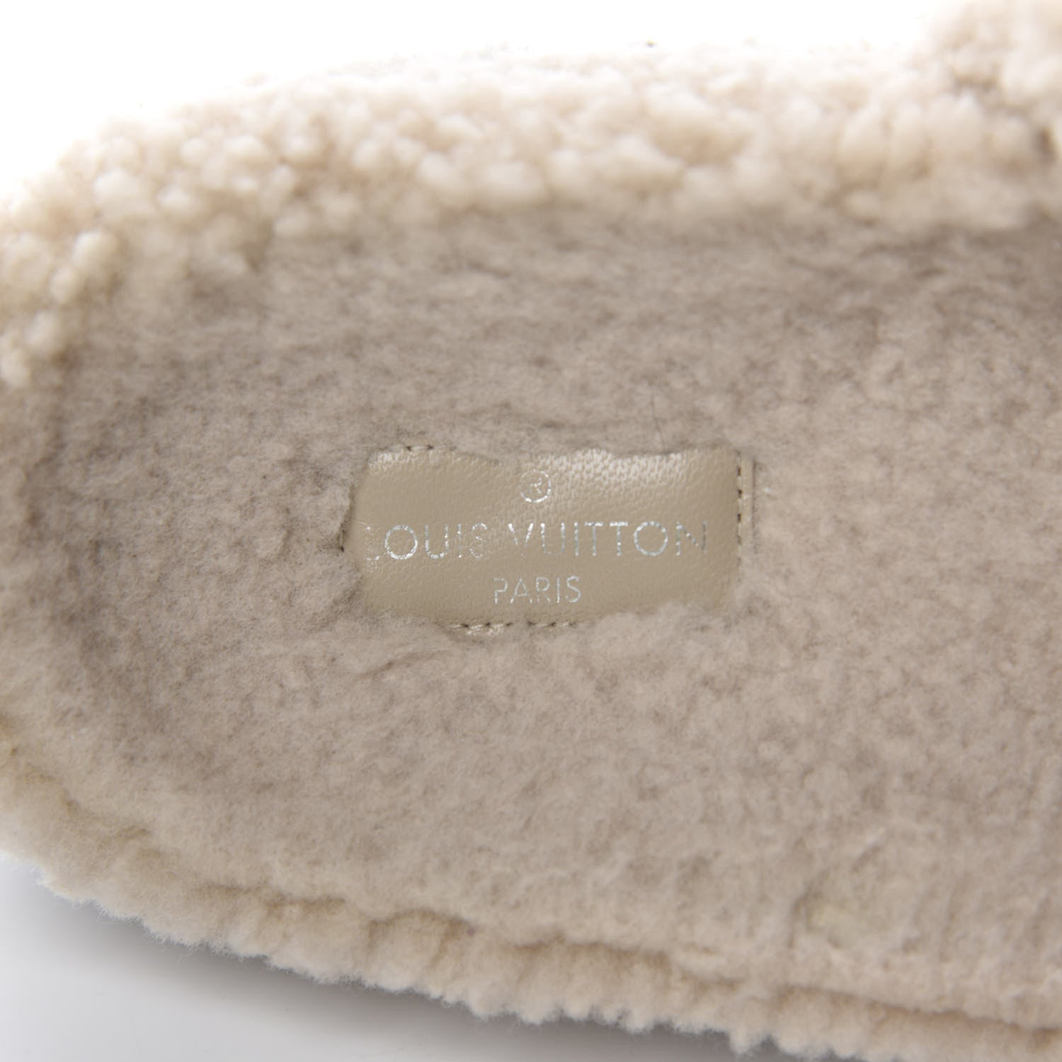 Louis Vuitton Shearling Calfskin Paseo Flat Comfort Mule 37.5 Beige 7 of 8
