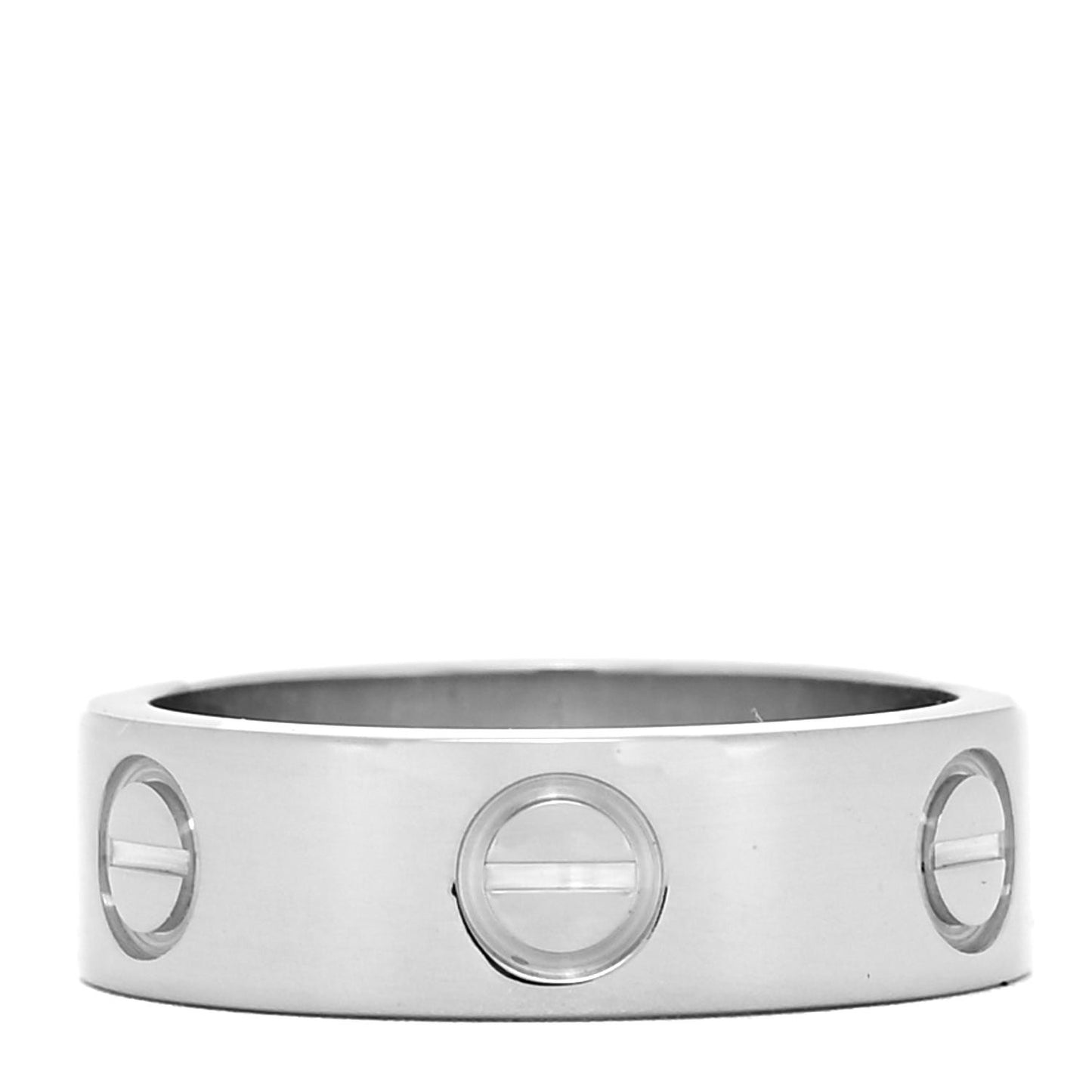 18K White Gold 5.5mm LOVE Ring 49 4.75