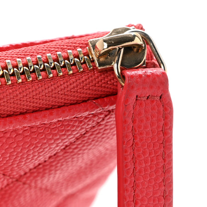 Chanel Caviar Quilted Small Cosmetic Case Red 10 of 12