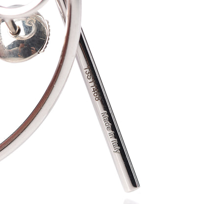Hermes Sterling Silver MM Loop Earrings 4 of 6