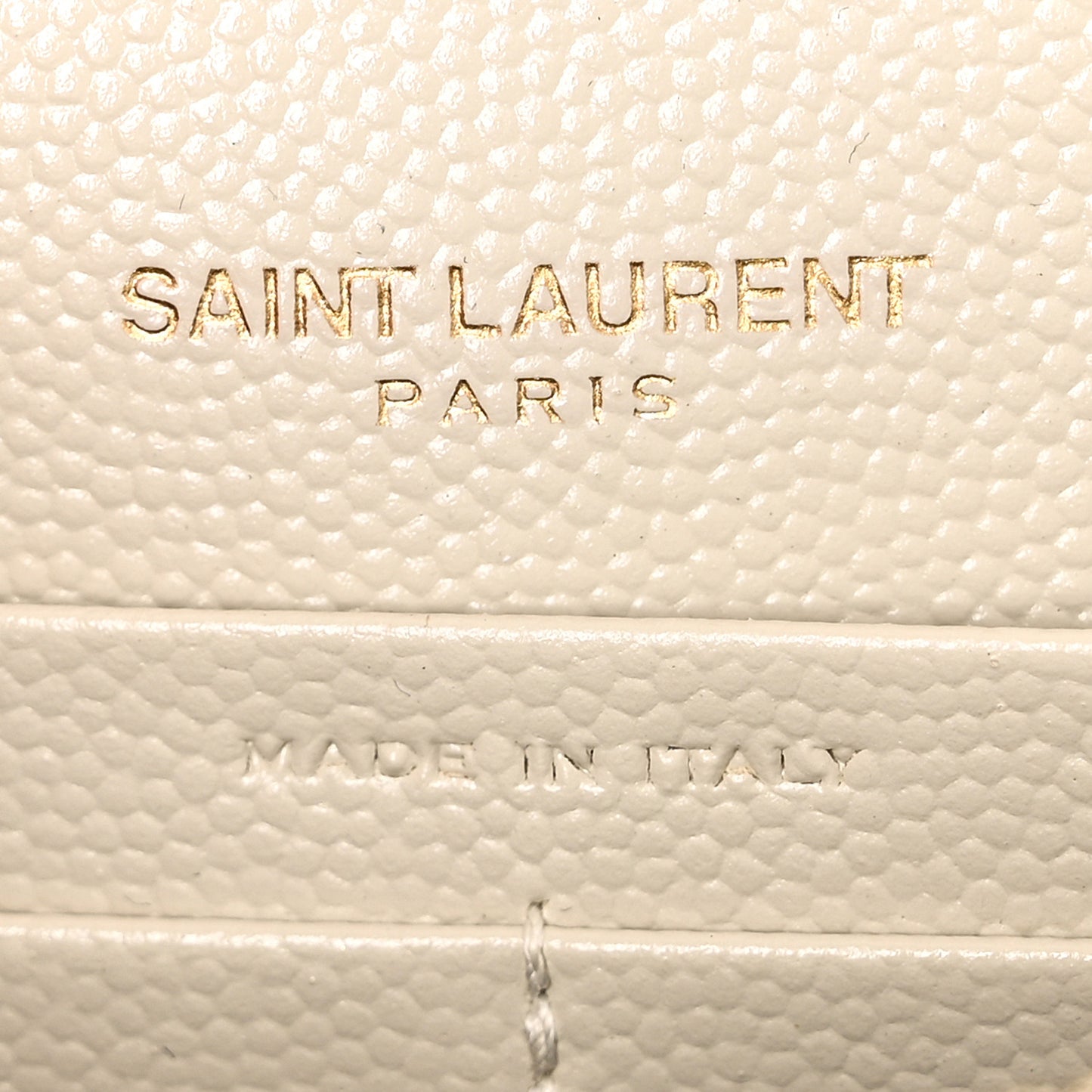 Grain De Poudre Matelasse Chevron Monogram Envelope Chain Wallet Crema Soft