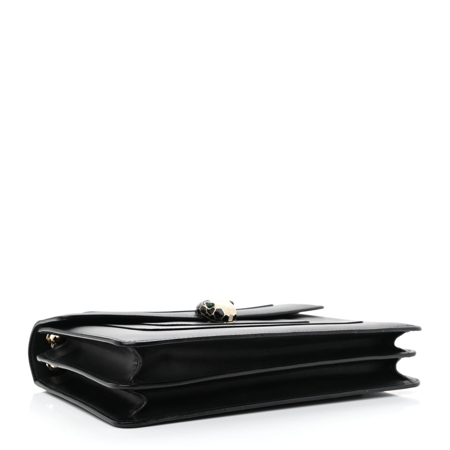 Calfskin Serpenti Forever Shoulder Bag Black