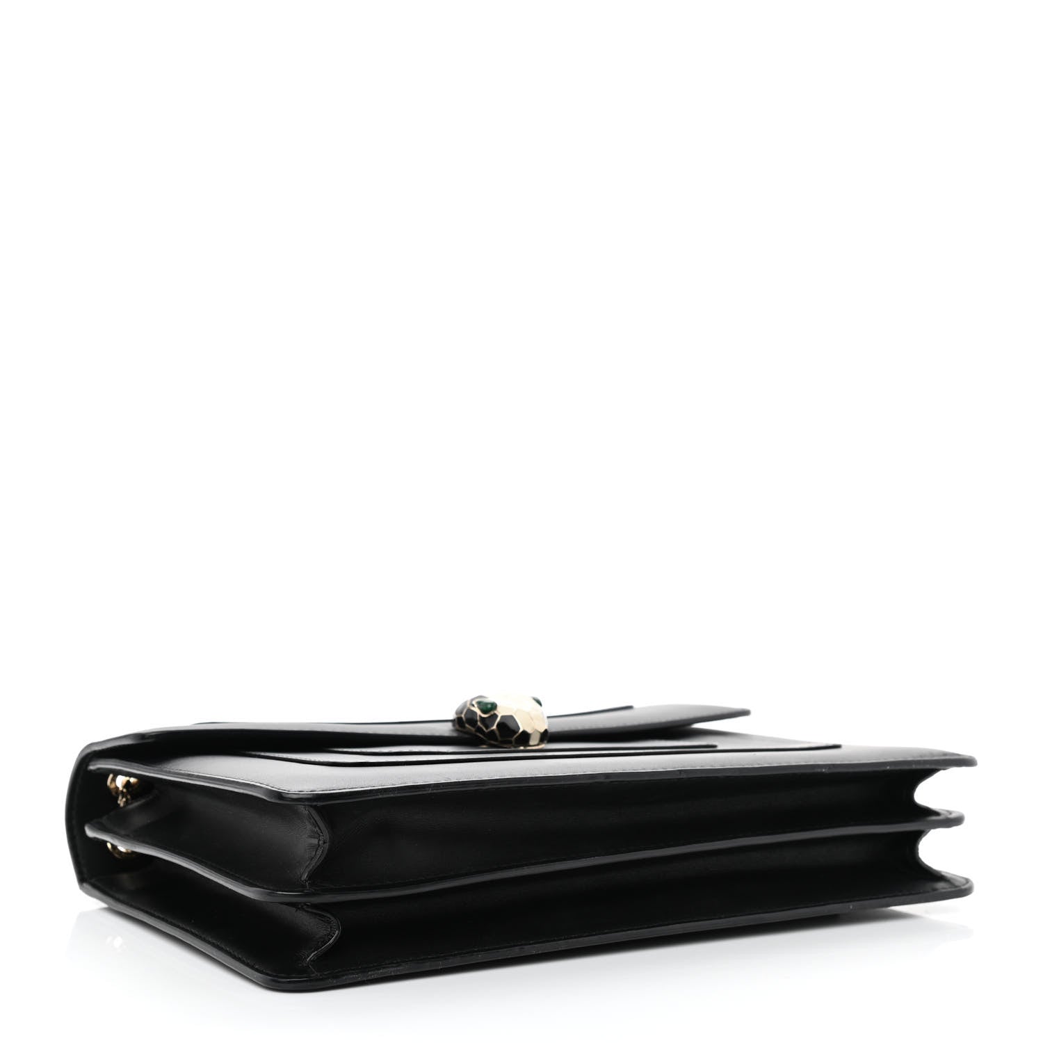 Bulgari Calfskin Serpenti Forever Shoulder Bag Black 4 of 11