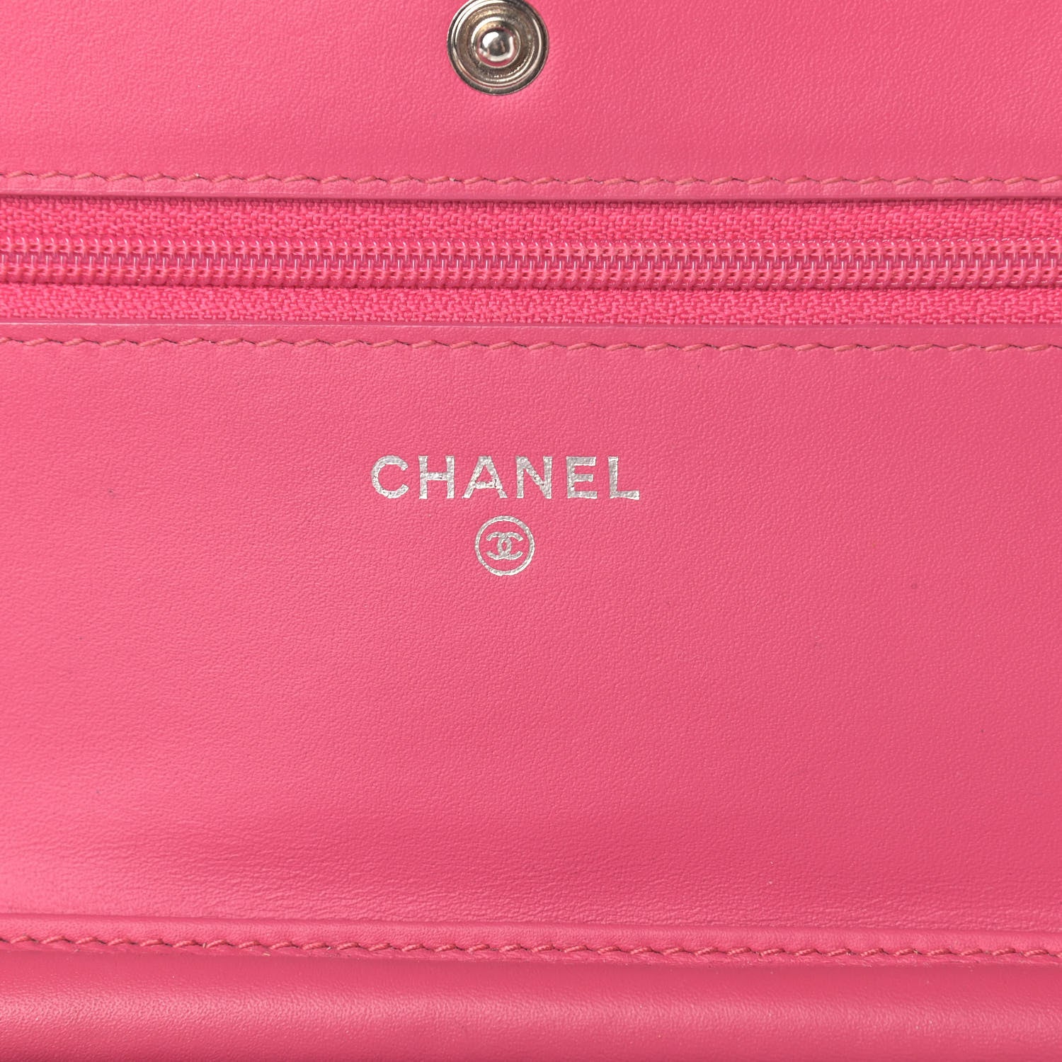 Chanel Patent Calfskin Quilted Wallet On Chain WOC Pink 6 of 11