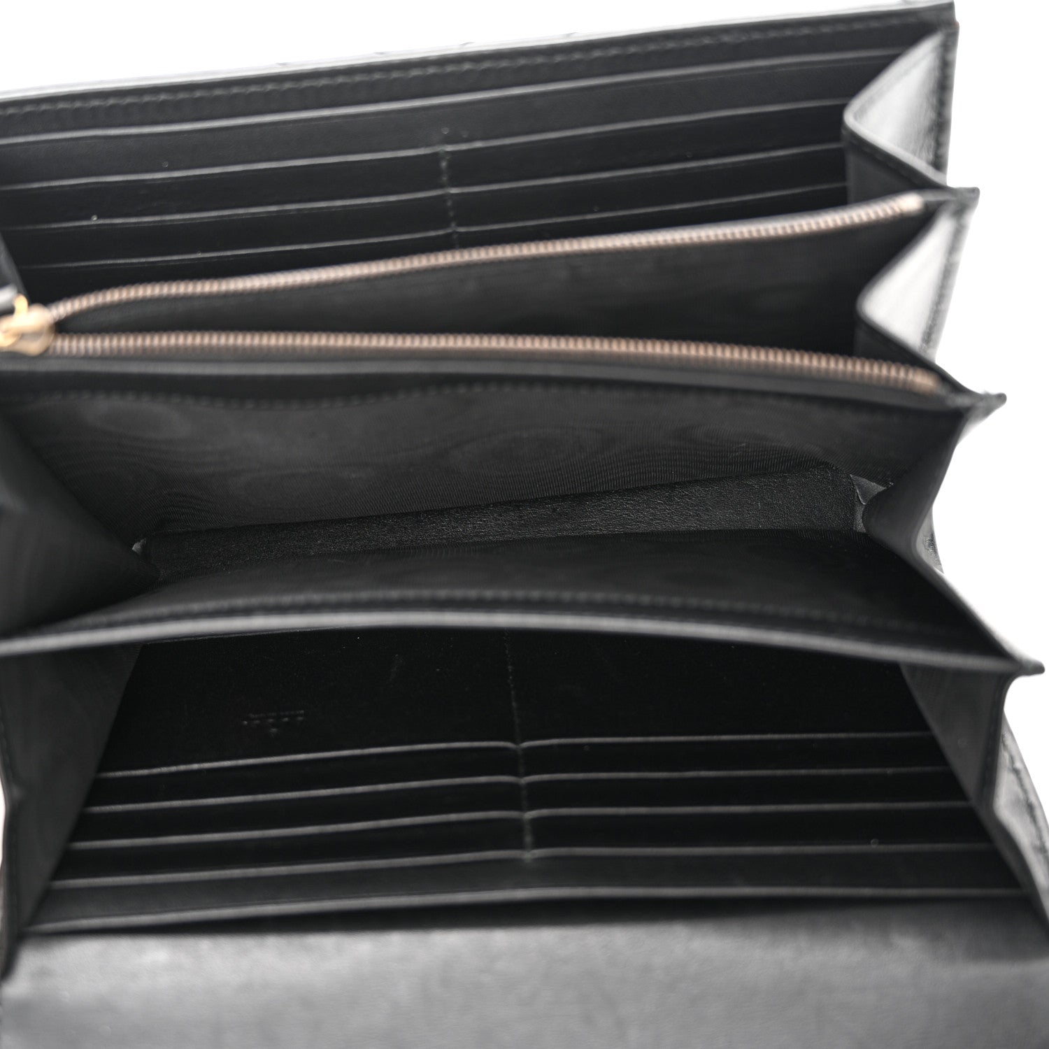 Gucci Calfskin Matelasse GG Marmont Chain Wallet Black 5 of 13