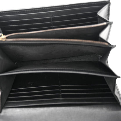 Gucci Calfskin Matelasse GG Marmont Chain Wallet Black 5 of 13