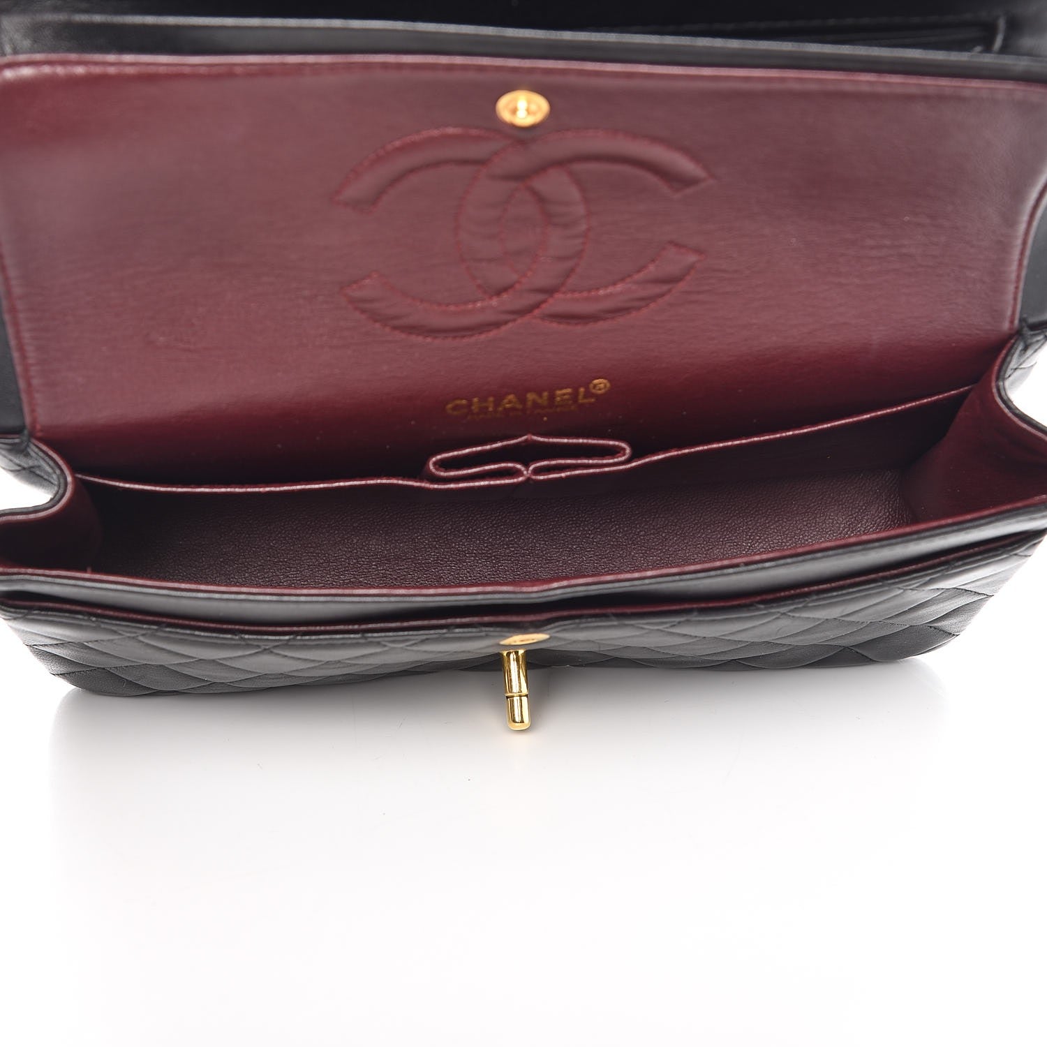 Chanel Lambskin Quilted Medium Double Flap Black 5 of 14