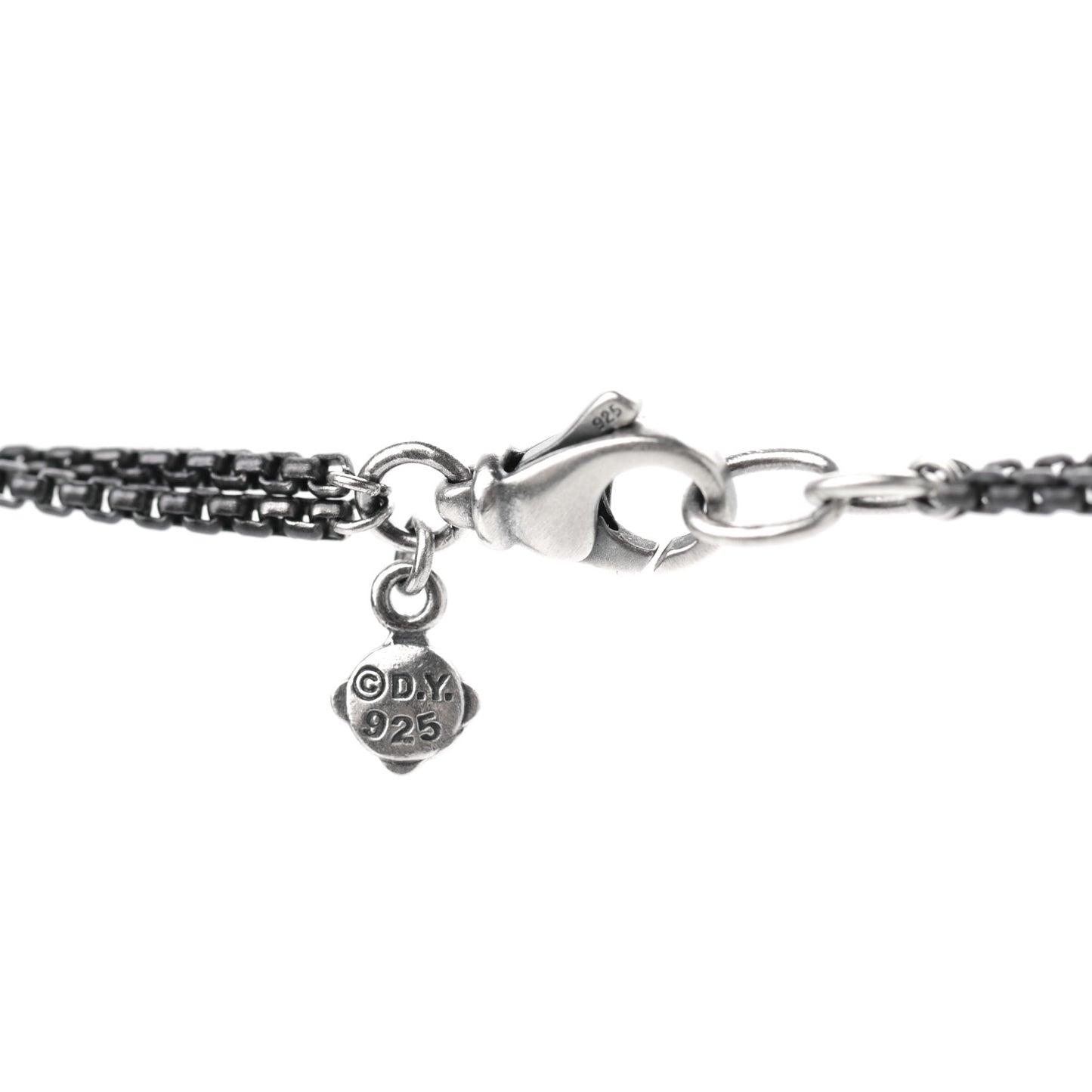 Sterling Silver Diamond Midnight Melange Oval Pendant Necklace