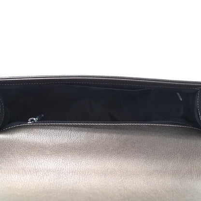 Chanel Iridescent Goatskin Quilted New Medium Boy Flap Dark Gold 4 of 8