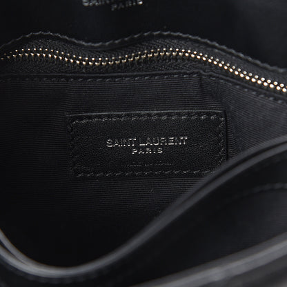 Saint Laurent Calfskin Y Quilted Monogram Toy Loulou Crossbody Bag Black 5 of 7