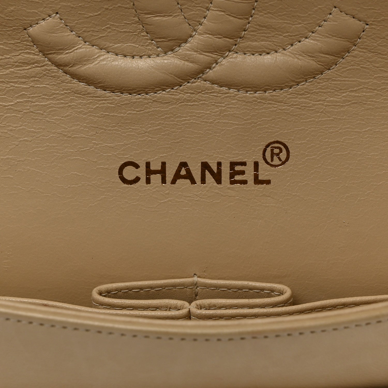 Chanel Lambskin Quilted Medium Double Flap Beige 6 of 14