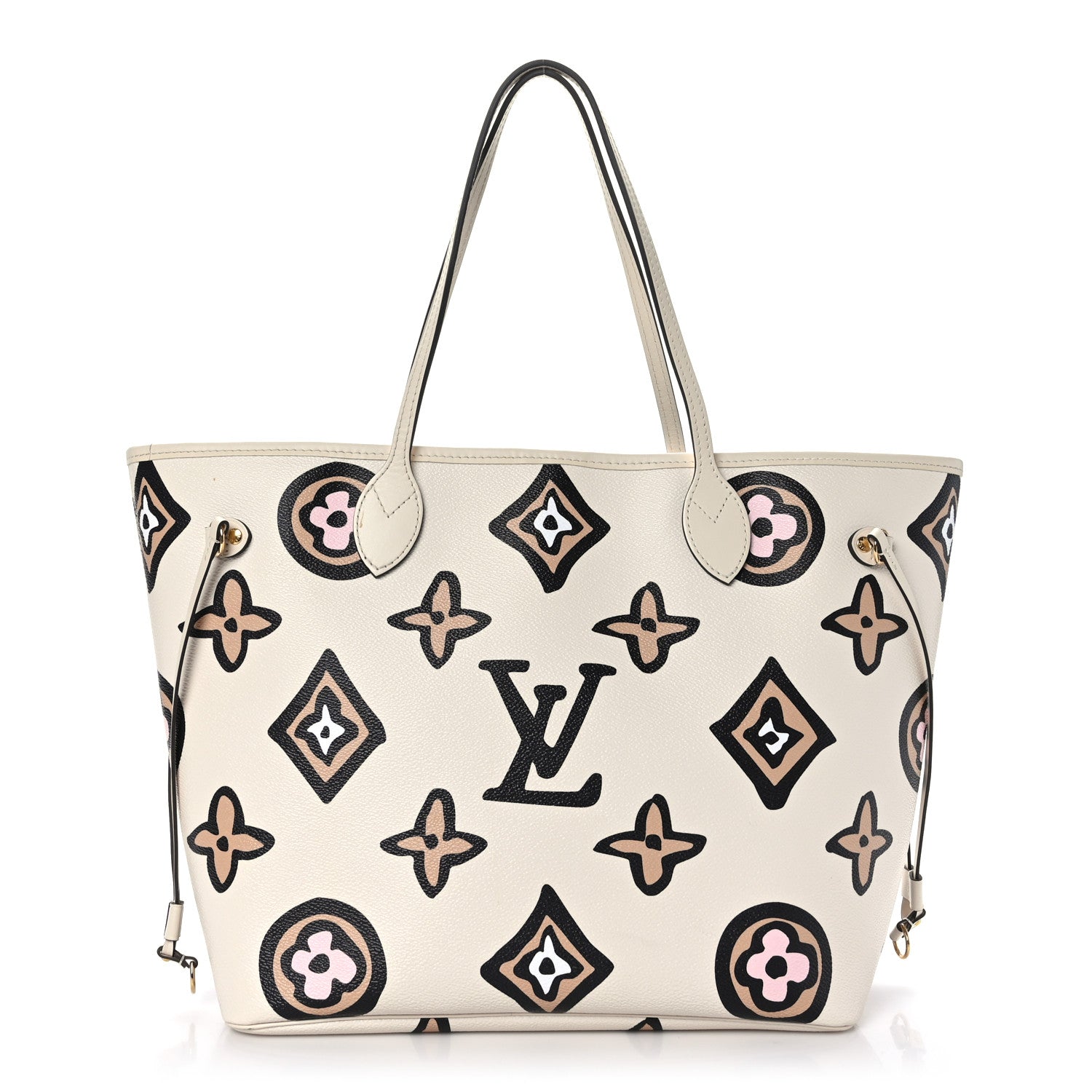 Louis Vuitton Monogram Giant Wild at Heart Neverfull MM Creme 1 of 8