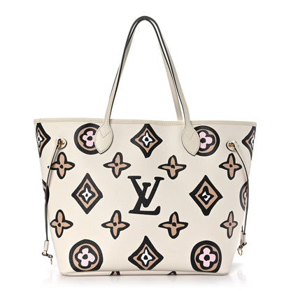 Louis Vuitton Monogram Giant Wild at Heart Neverfull MM Creme 1 of 8