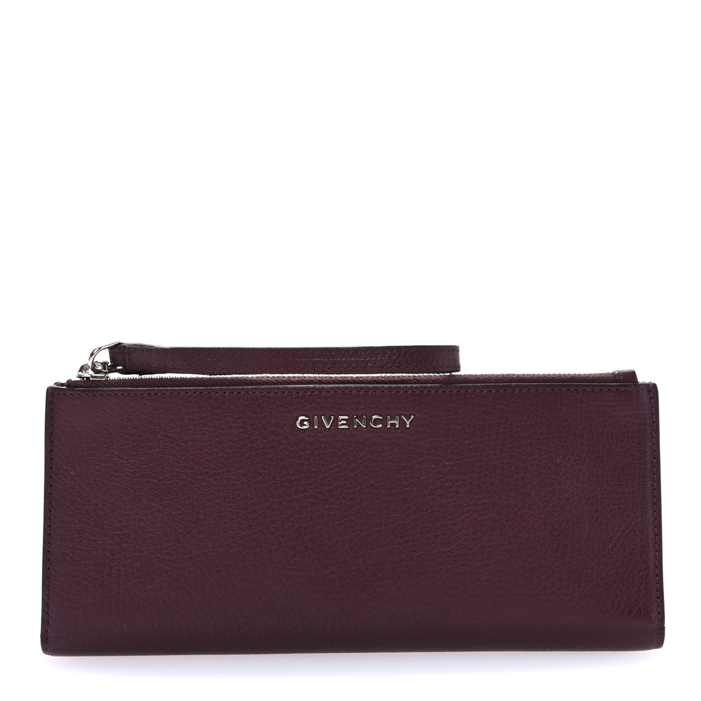 Sugar Goatskin Pandora Double Zip Wallet Oxblood Red