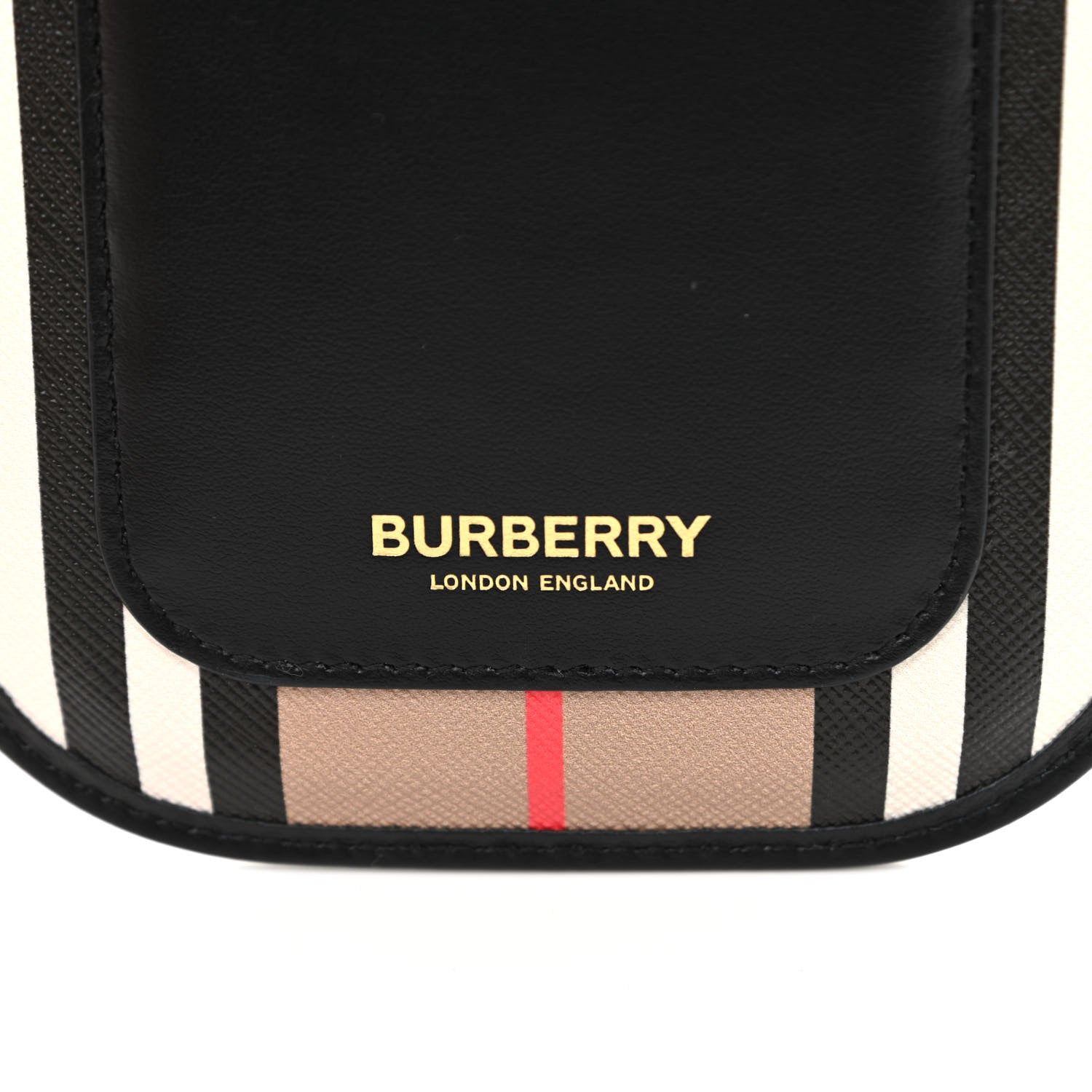 Burberry E-Canvas Calfskin Icon Stripe Anne Phone Case With Strap Archive Beige 6 of 9