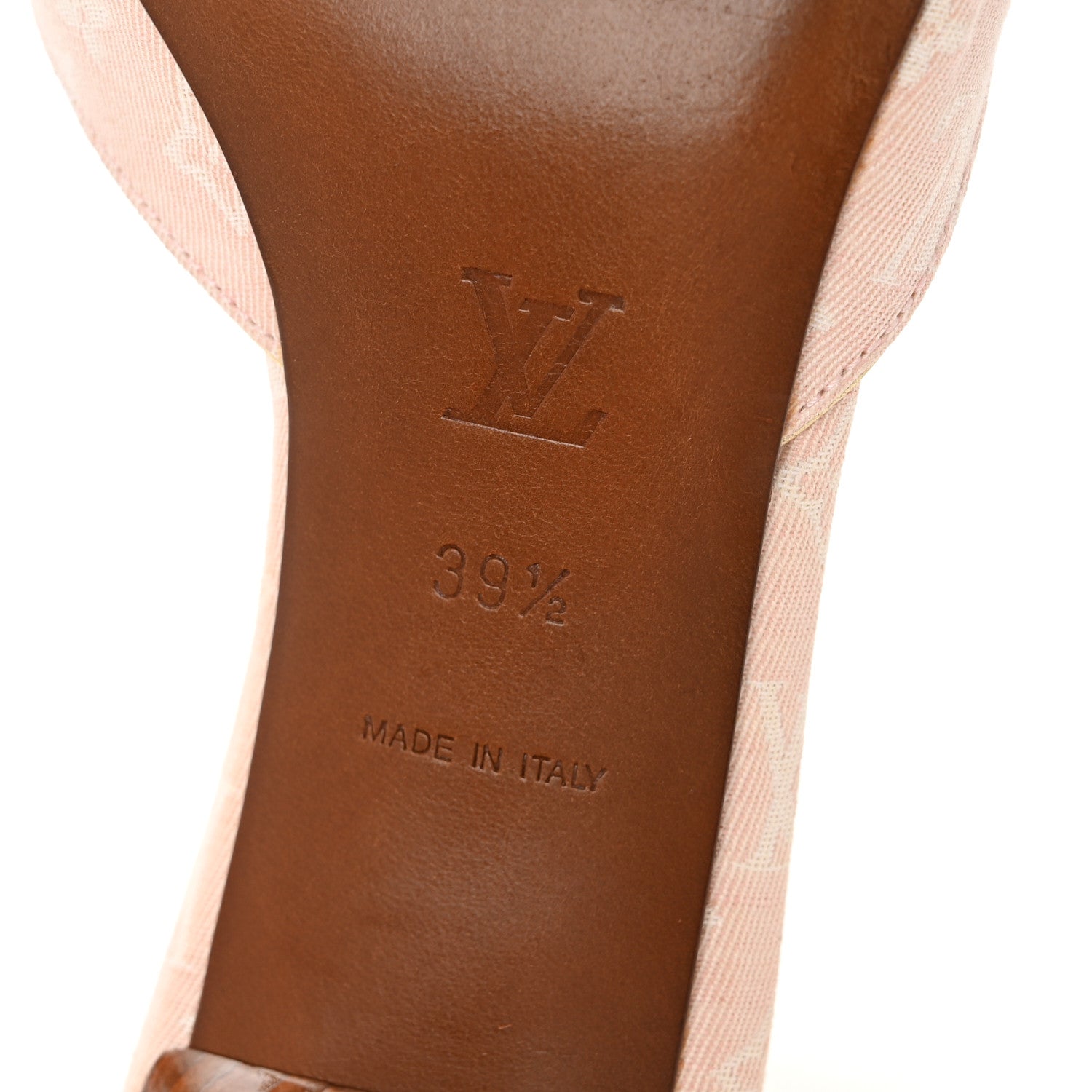 Louis Vuitton Monogram Bow Kitten Heel Sandals 39.5 Pink 7 of 12