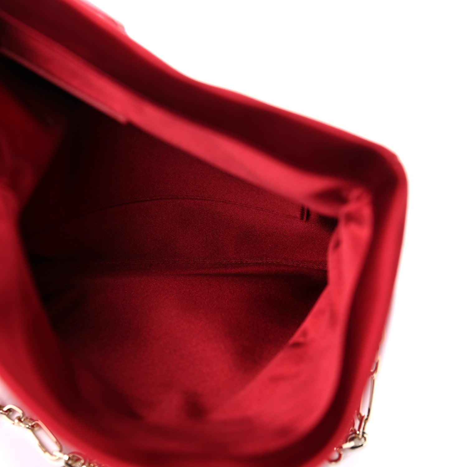 Jimmy Choo Satin Crystal Titania Clutch Red 5 of 9