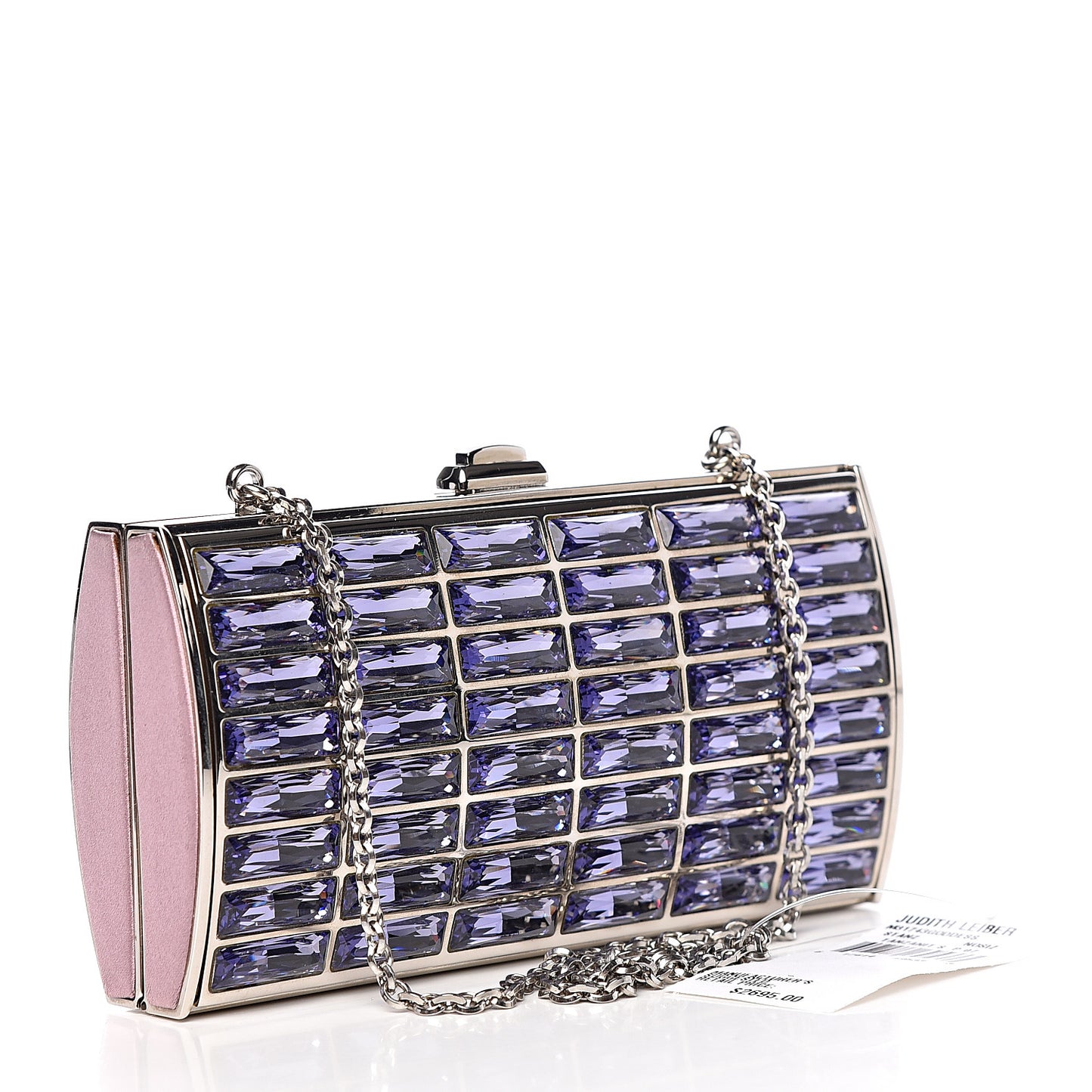 Swarovski Crystal Minaudiere Clutch Purple