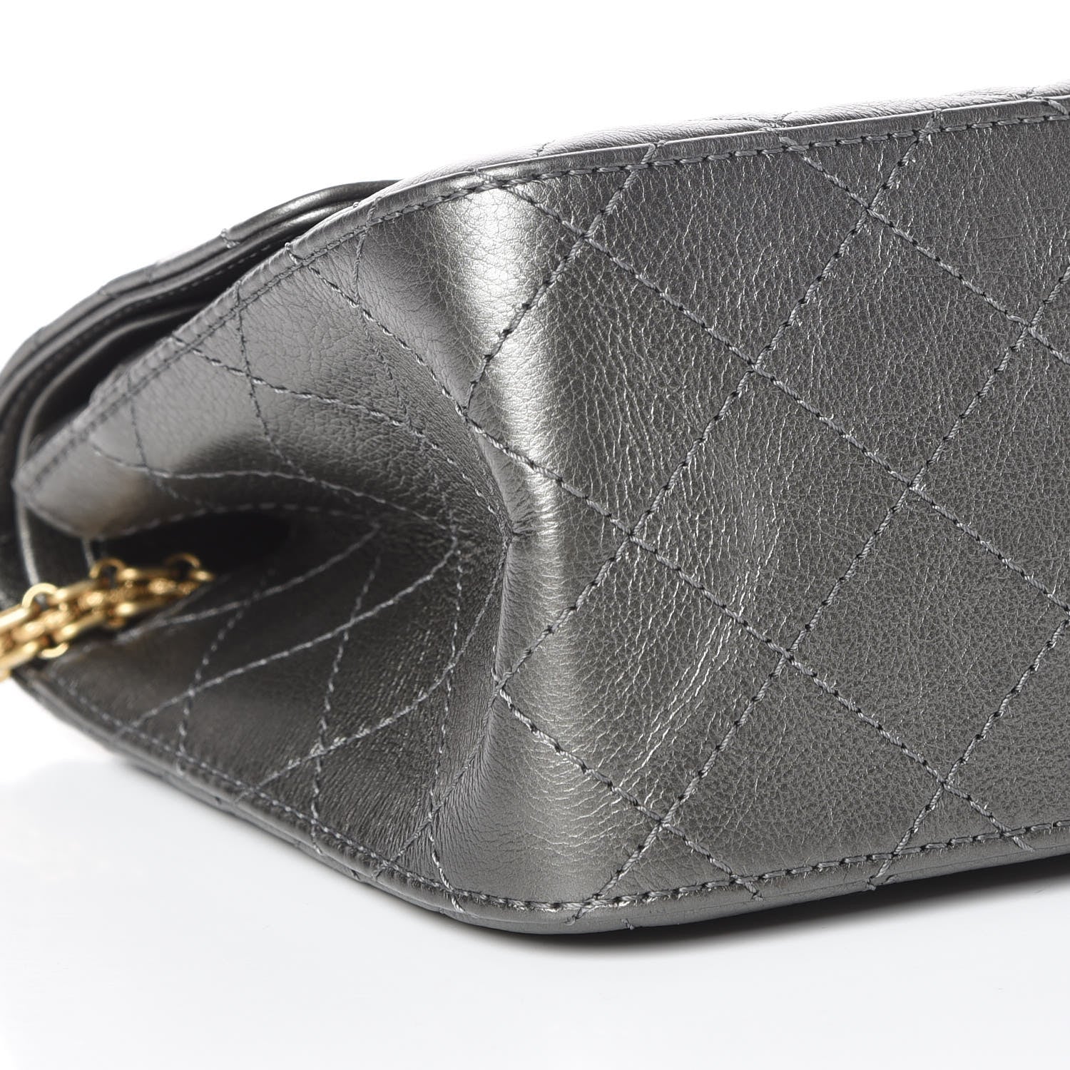 Chanel Metallic Calfskin Quilted 2.55 Reissue 226 Flap Charcoal 8 of 9